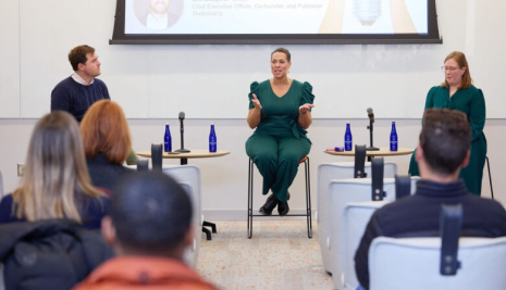 Dr. Elizabeth Clayborne speaks during the Eureka to Impact event in 4MLK