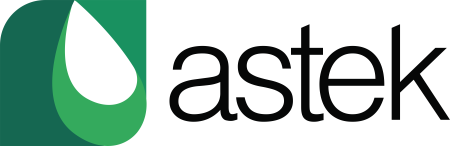 Astek Diagnostics logo; a green square with white tear drop next to the word Astek