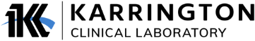 Logo with stylized initalis of KCL in black and the words Karrington Clinical Laboratory